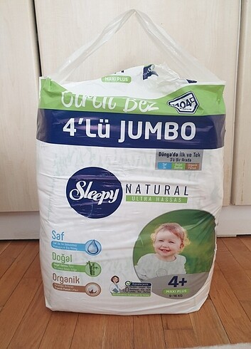 Sleepy natural bebek bezi 4 plus