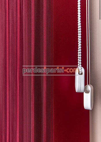 Bordo Çizgili Modern dikey Perde - Görsel 4