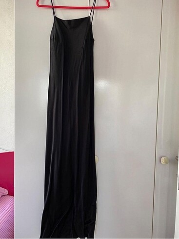 xs Beden siyah Renk Zara Saten Elbise