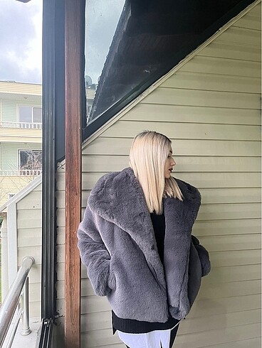 m Beden Zara muadil peluş kürk