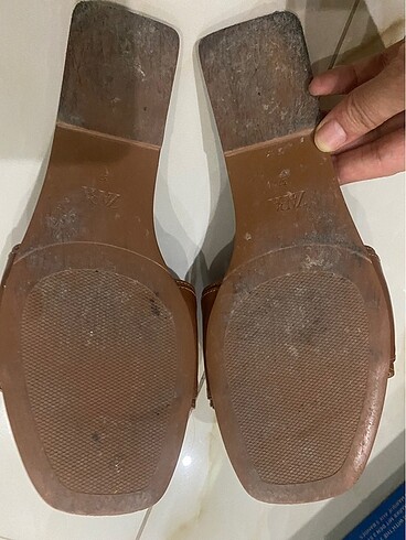 37 Beden camel Renk Zara sandalet