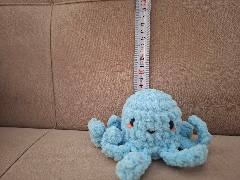 Mavi Peluş Ahtapot - Görsel 4