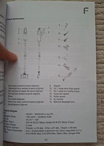 Fakir BoltX Plus Aqua Dikey Süpürge - Görsel 5
