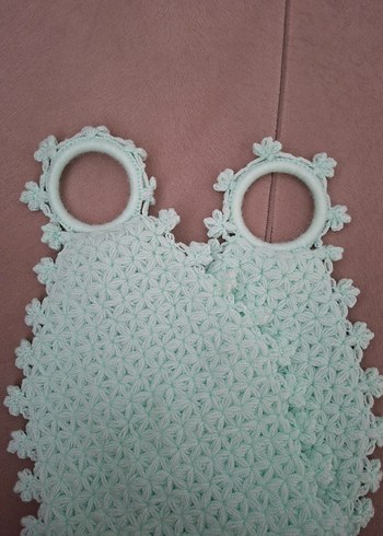 Mint Yeşili El Örgüsü Lif - Görsel 4