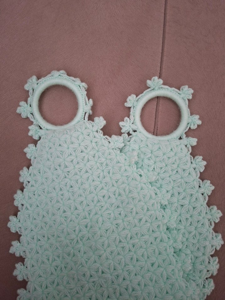 Mint Yeşili El Örgüsü Lif - Görsel 4