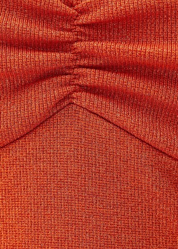 Bershka BERSHKA Turuncu Straplez Mini Elbise