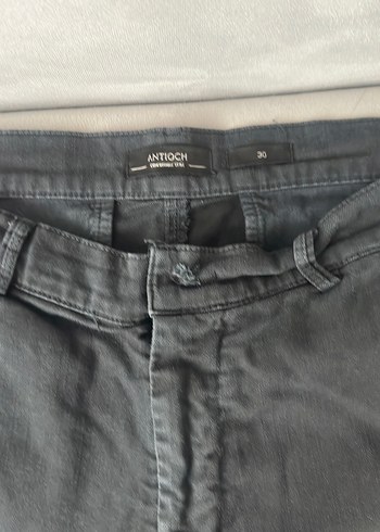 Erkek Siyah Denim Rahat Kesim Pantolon - Görsel 2