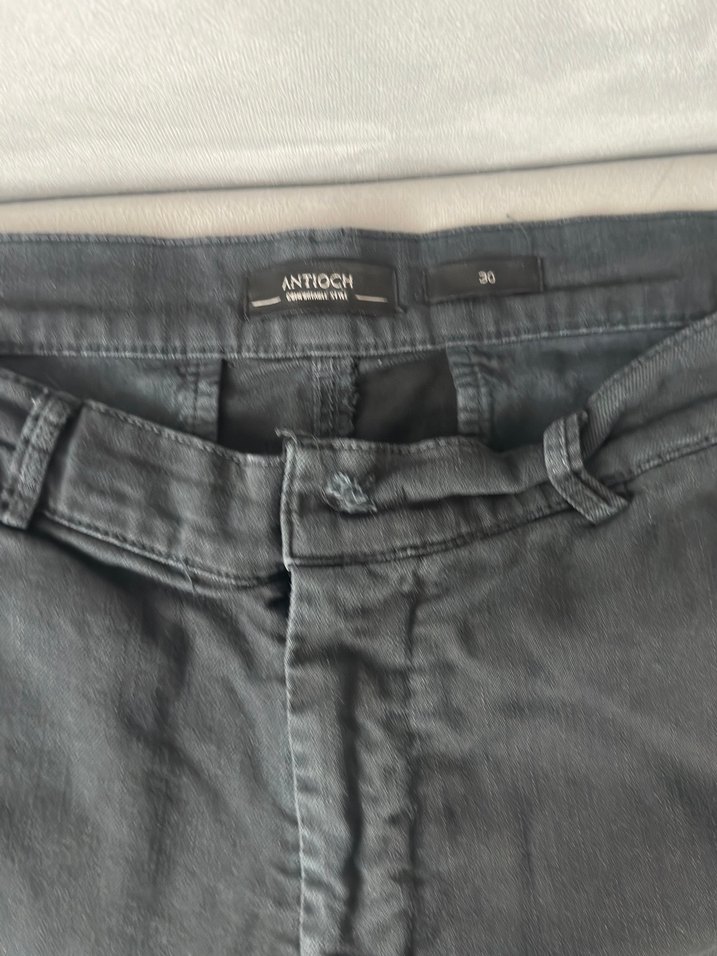 Erkek Siyah Denim Rahat Kesim Pantolon - Görsel 2