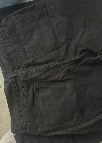 Düğmeli Siyah erkek Kot Pantolon - Görsel 2