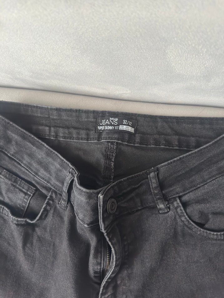 Siyah Midi Boyfriend Kot Pantolon - Görsel 2