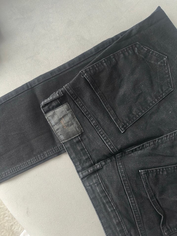 Siyah Midi Boyfriend Kot Pantolon - Görsel 3