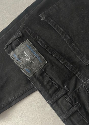 Düz Siyah erkek Denim Pantolon - Görsel 3