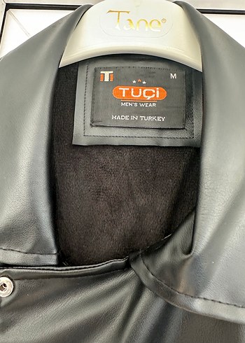 TUC Siyah Deri Biker Ceket - Görsel 3