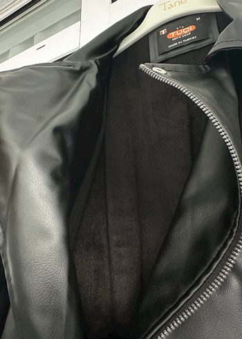 TUC Siyah Deri Biker Ceket - Görsel 5