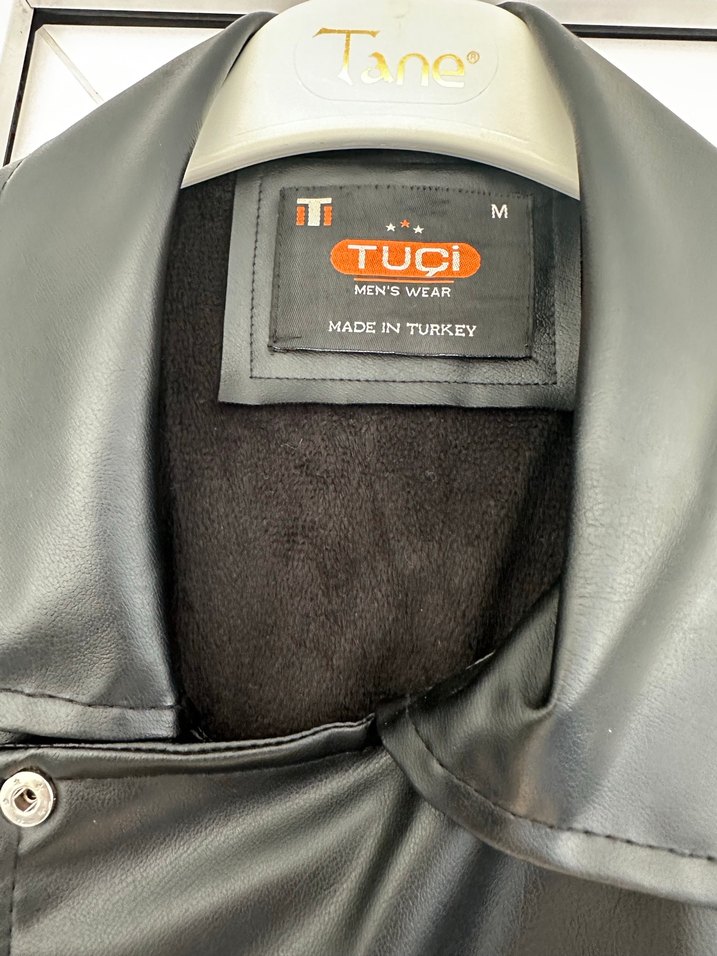 TUC Siyah Deri Biker Ceket - Görsel 3