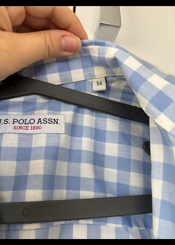 U.S Polo Assn. Us Polo Mavi Kareli Uzun Kollu Pamuklu Gömlek