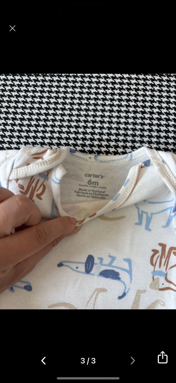 Kısa Kollu Desenli Pamuklu Bebek Body - Görsel 3