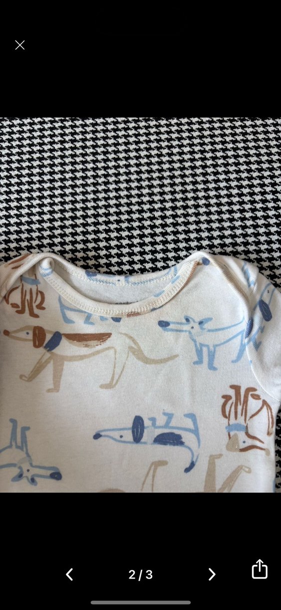 Kısa Kollu Desenli Pamuklu Bebek Body - Görsel 2