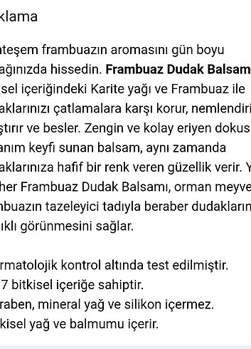 YVES ROCHER FRAMBUAZ DUDAK BALSAMI  - Görsel 5