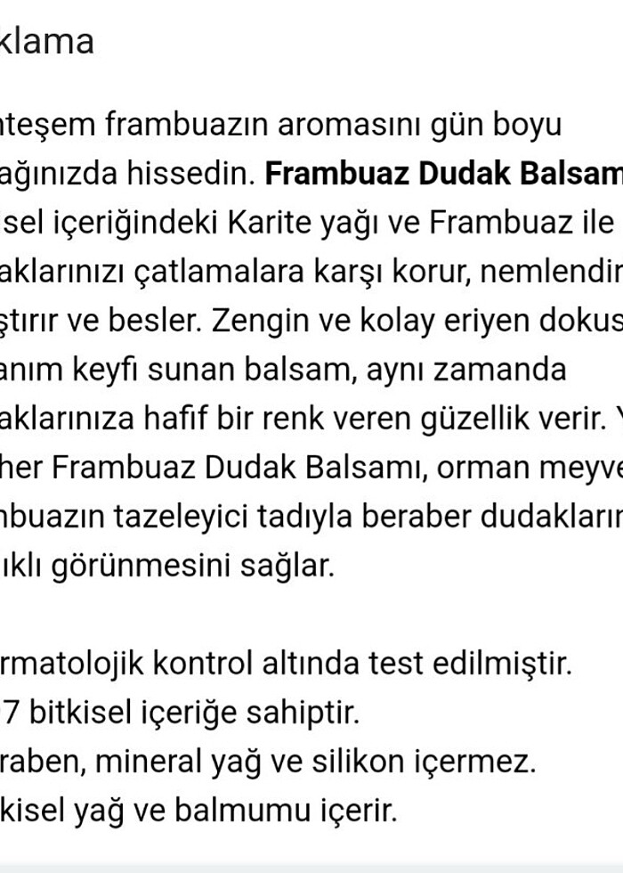 YVES ROCHER FRAMBUAZ DUDAK BALSAMI  - Görsel 4