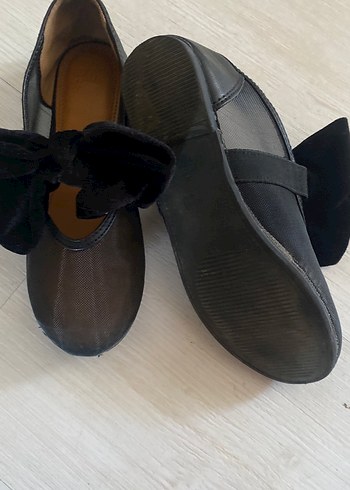 H&M Kız Çocuk Kahverengi Fiyonklu Babet Ayakkabı
