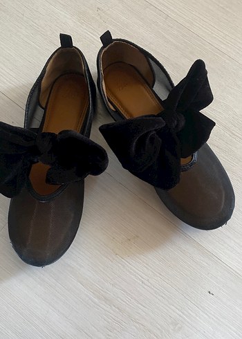 Kız Çocuk Kahverengi Fiyonklu Babet Ayakkabı