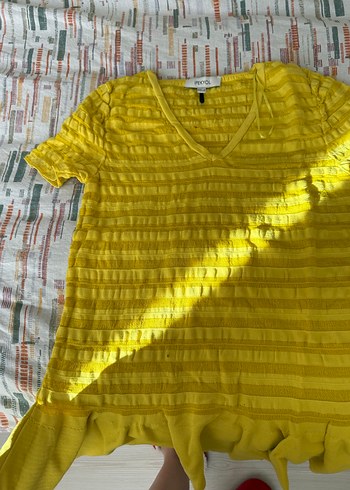 IPEKYOL Sarı Parlak bluz - Görsel 2