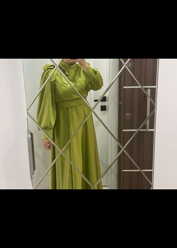 Zara Drapeli Yeşil Uzun Kadın Elbise