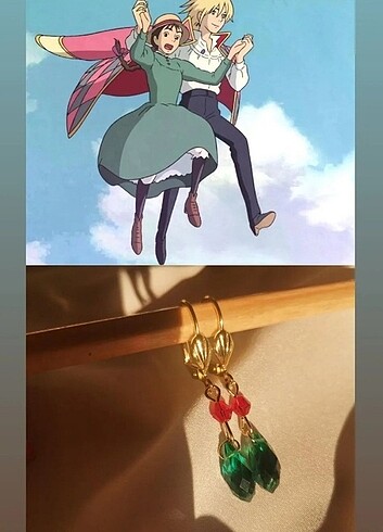 Yürüyen Şato Howl Moving castle'dan Howl Küpesi 