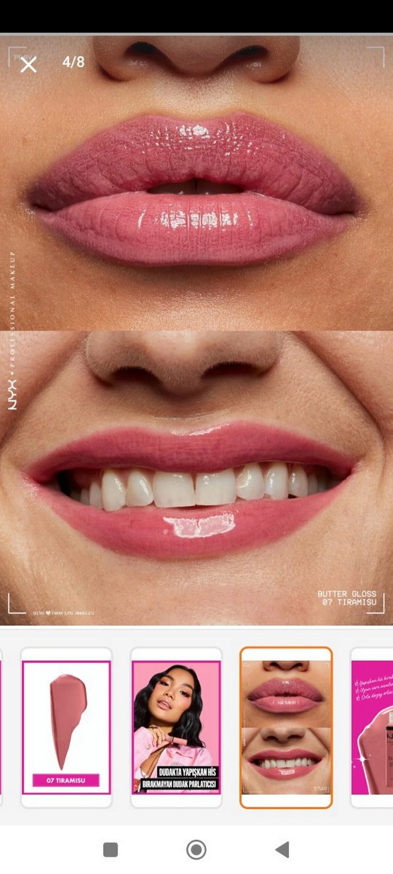 NYX Butter Gloss 07 Tiramisu Pastel Pembe - Görsel 3