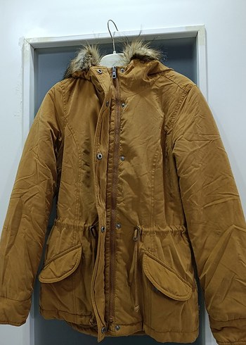 Kahverengi Kürklü Kadın Kış Montu - Görsel 2