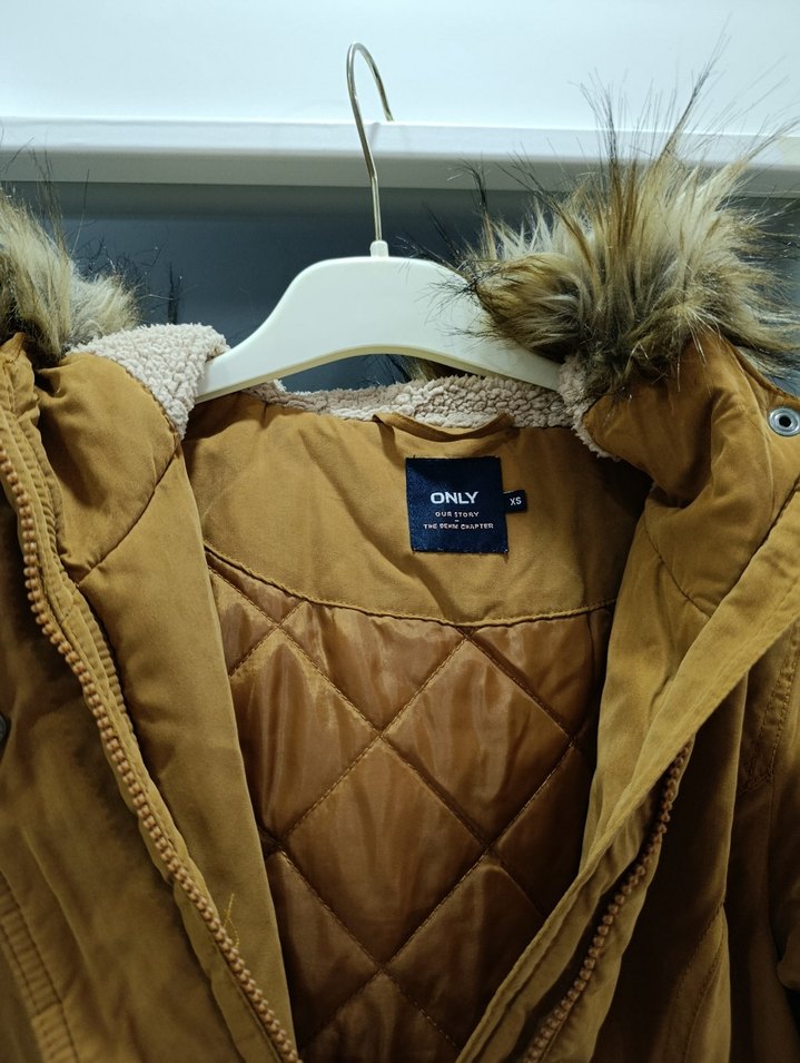 Kahverengi Kürklü Kadın Kış Montu - Görsel 3