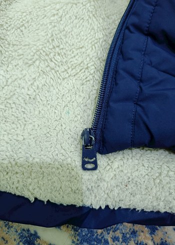 Mavi Kadın Midi Kışlık Mont Kürklü - Görsel 6