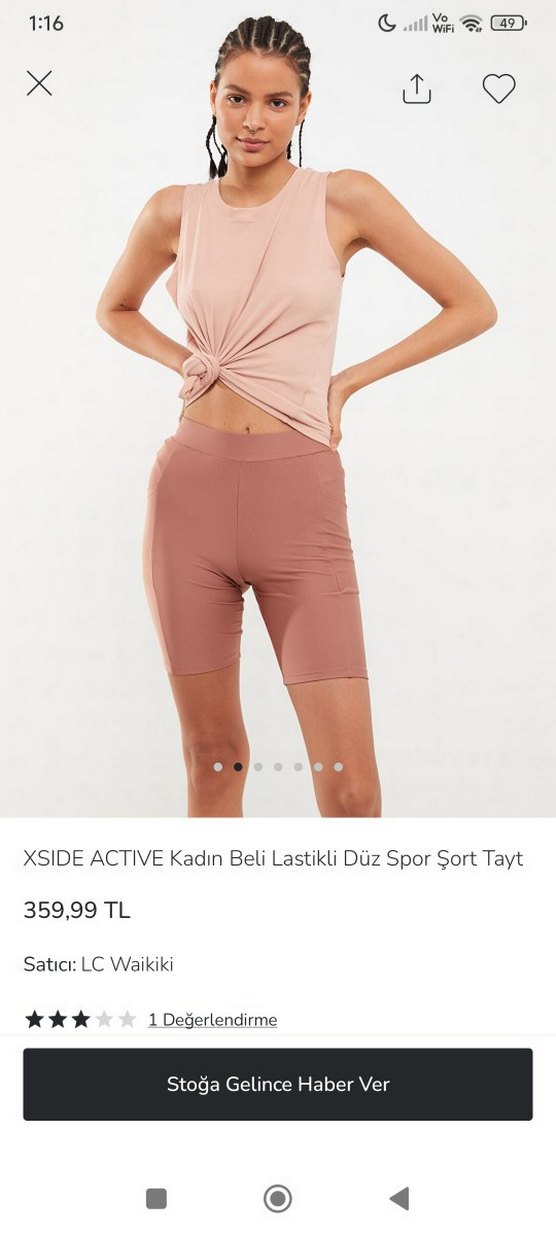 spor şort kısa tayt - Görsel 4