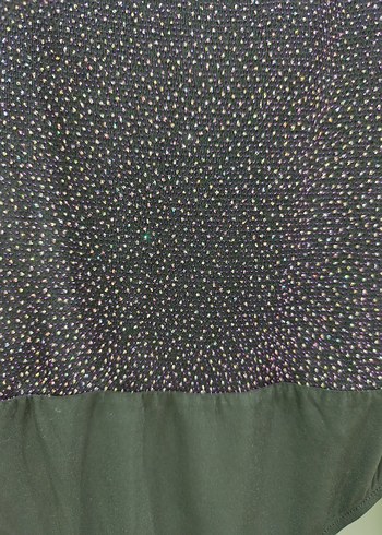 Siyah pullu V Yakalı Mini zıbın - Görsel 6