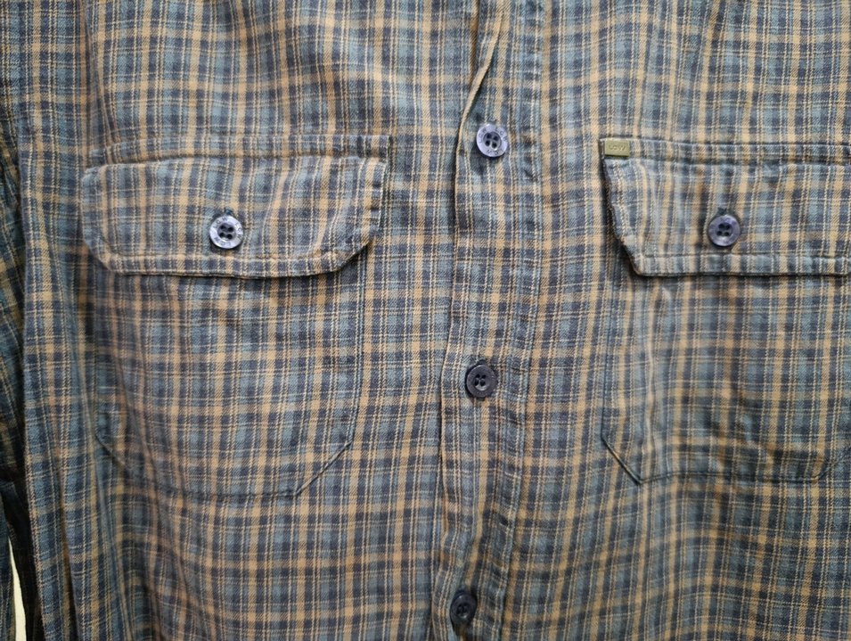 Düğmeli Kahverengi Ekoseli Erkek Gömlek - Görsel 3