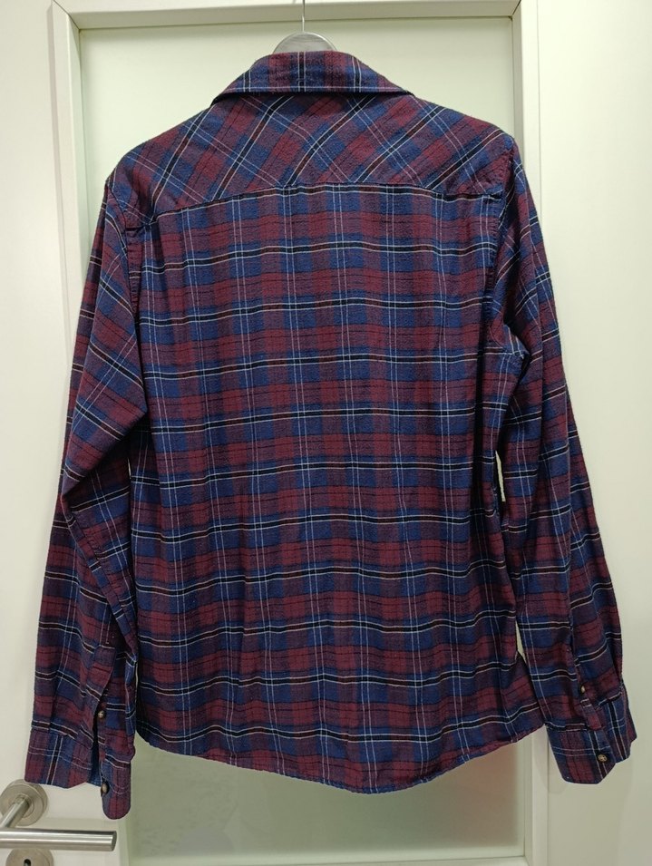 Erkek Kareli Uzun Kollu Gömlek - Görsel 5