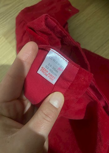 Kız Çocuk Kırmızı Fırfırlı Kolsuz Elbise - Görsel 3