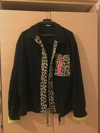 Oversize polar ceket