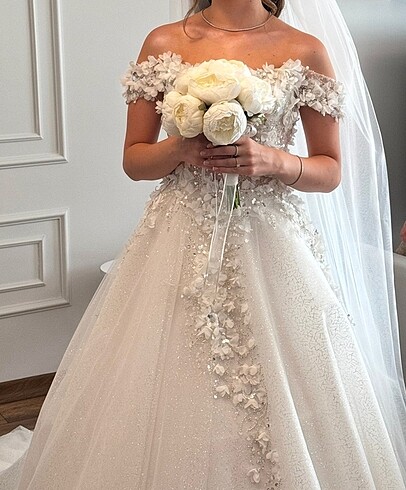 36 Beden beyaz Renk İz Wedding Gelinlik