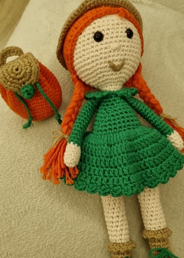 AMİGURUMİ ÇANTALI BEBEK - Görsel 4