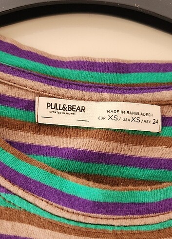 xs Beden çeşitli Renk Pull&Bear çizgili tişört