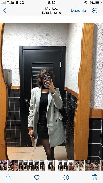 34 Beden Stradivarius Kaban