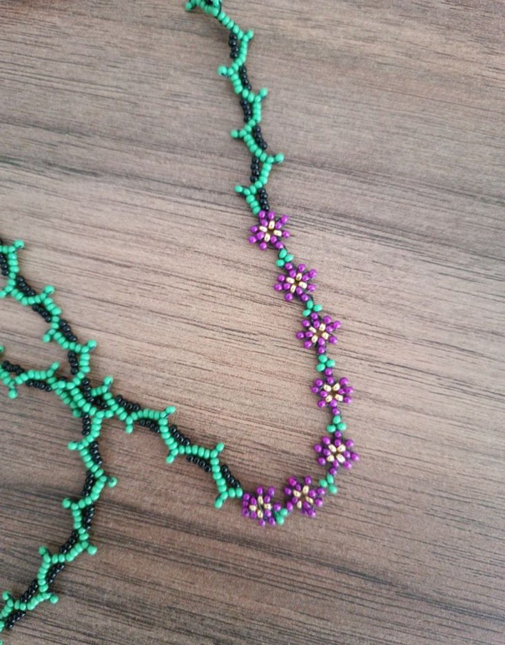 Uzun Çok Renkli Boncuklu Bohem Gözlük İpi - Görsel 3