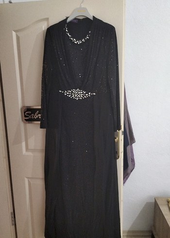 Abiye Uzun Siyah Drapeli Gotik Abiye