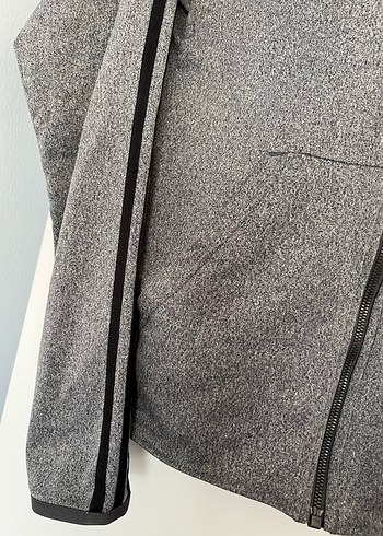 Gri Adidas Fermuarlı Erkek Sweatshirt - Görsel 3