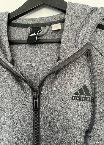 Gri Adidas Fermuarlı Erkek Sweatshirt - Görsel 2