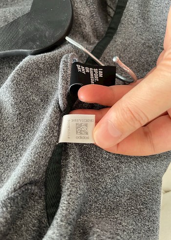 Gri Adidas Fermuarlı Erkek Sweatshirt - Görsel 6