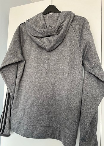 Gri Adidas Fermuarlı Erkek Sweatshirt - Görsel 5