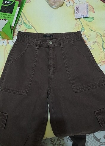 34 Beden kahverengi Renk jeans